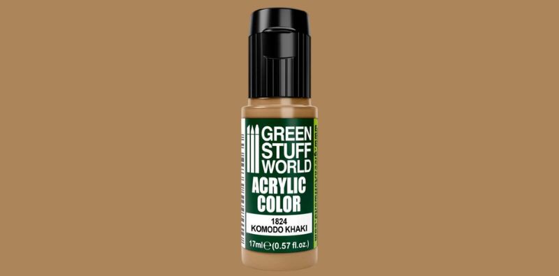 Komodo Khaki acrylic paint from Green Stuff World